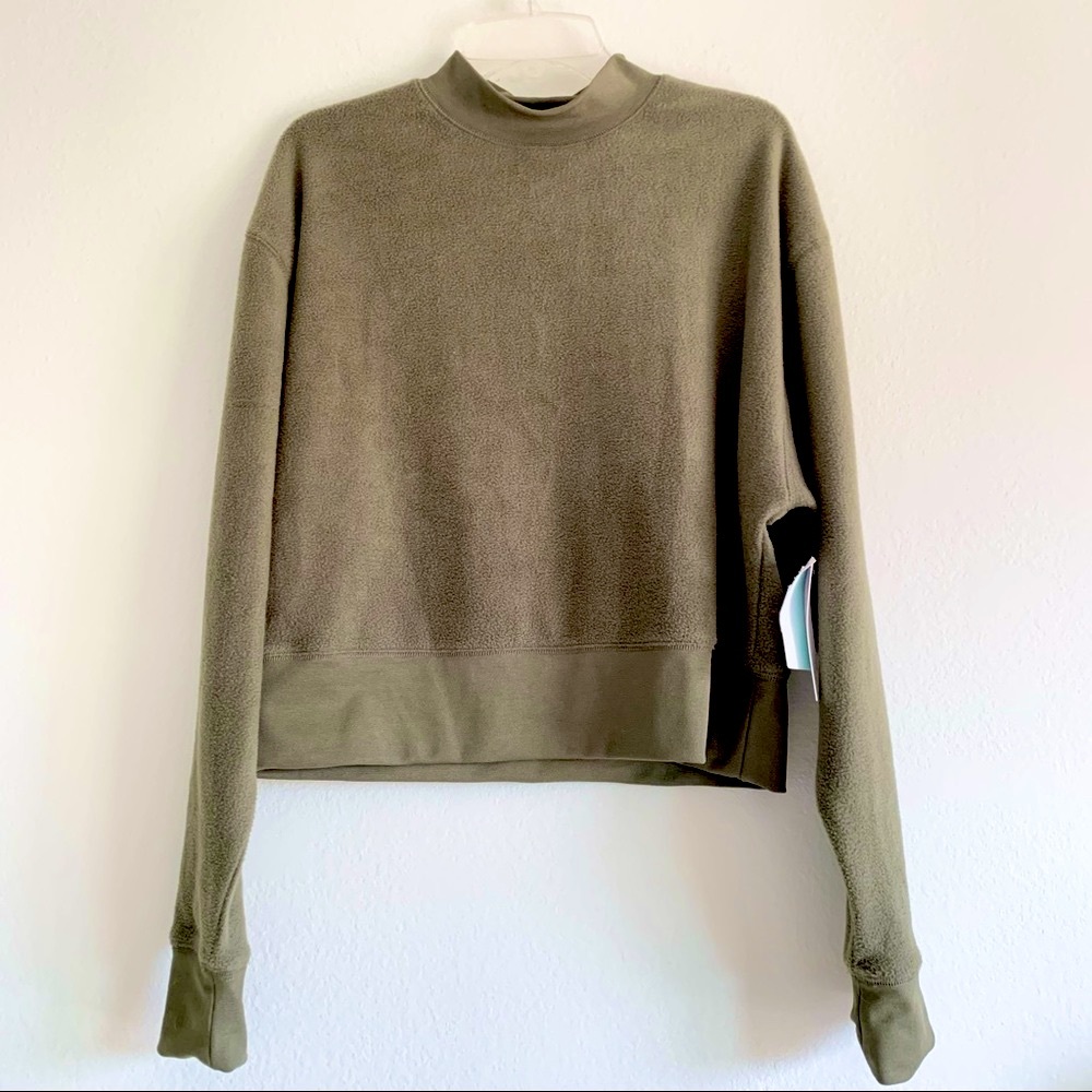 Olive mock neck long sleeve